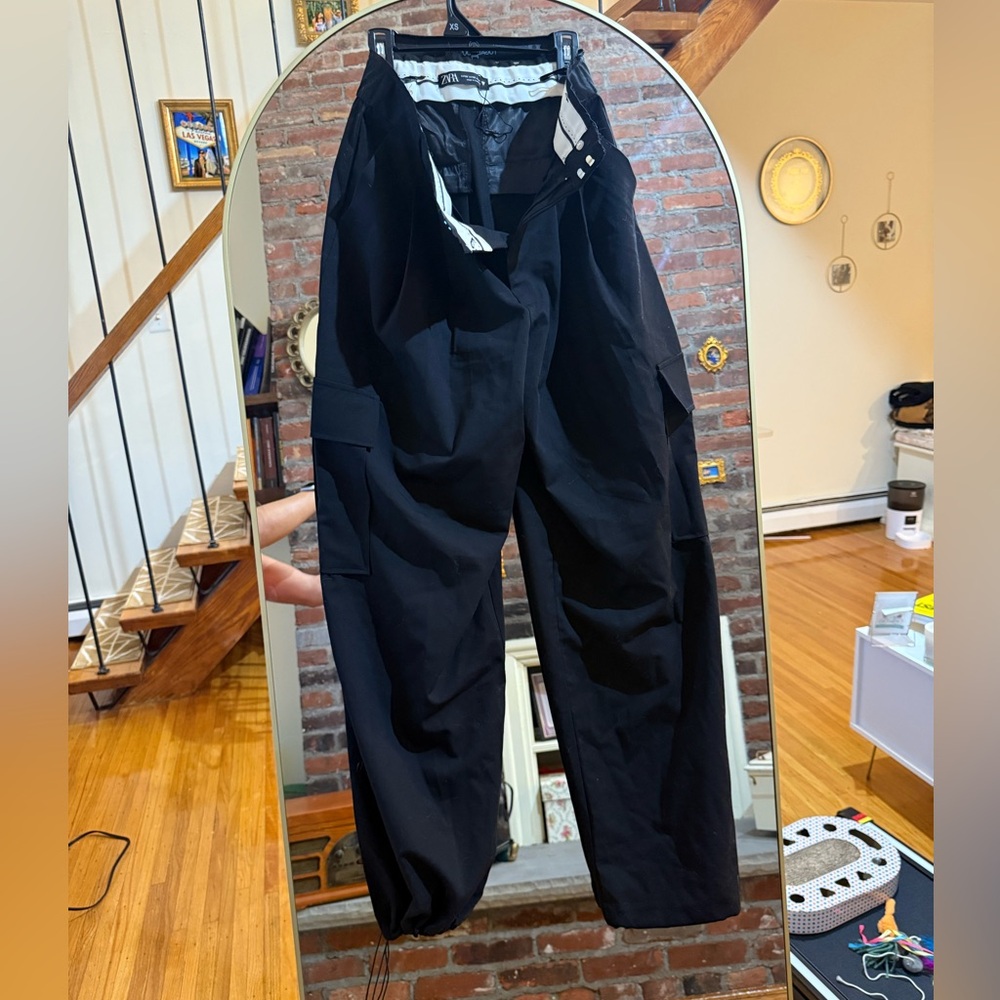 Black Cargo Tailored Cargo Pants Xs